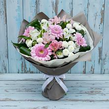 Букет цветов из:  Герберы, Альстромерии и Хризантемы в Лукоянове