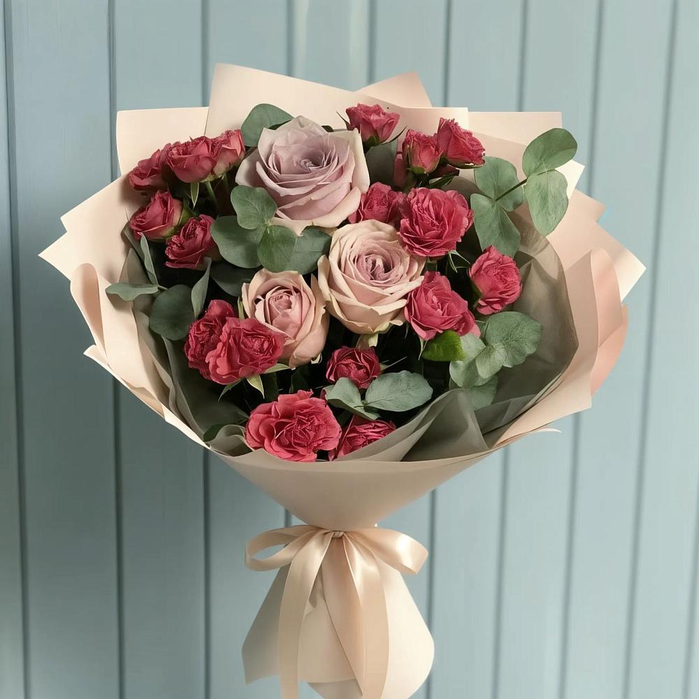 Букет цветов из: Гвоздики и Розы в Лукоянове