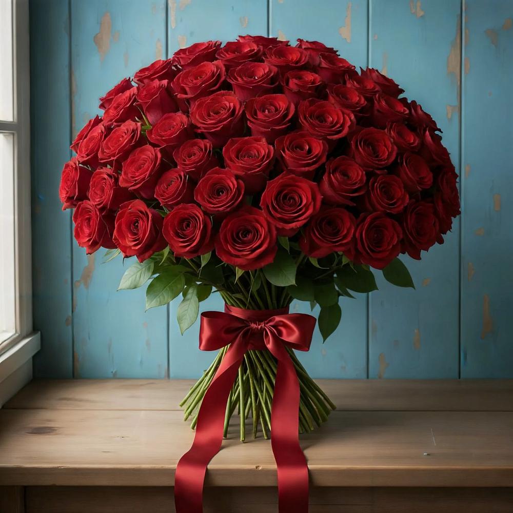 Букет Красные розы Блэк Меджик в Лукоянове