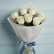 Букет 7 Белых роз Эдлесс Лав в Лукоянове