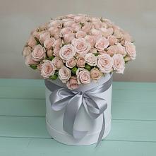 Цветочная композиция из Розы в шляпной коробке в Лукоянове