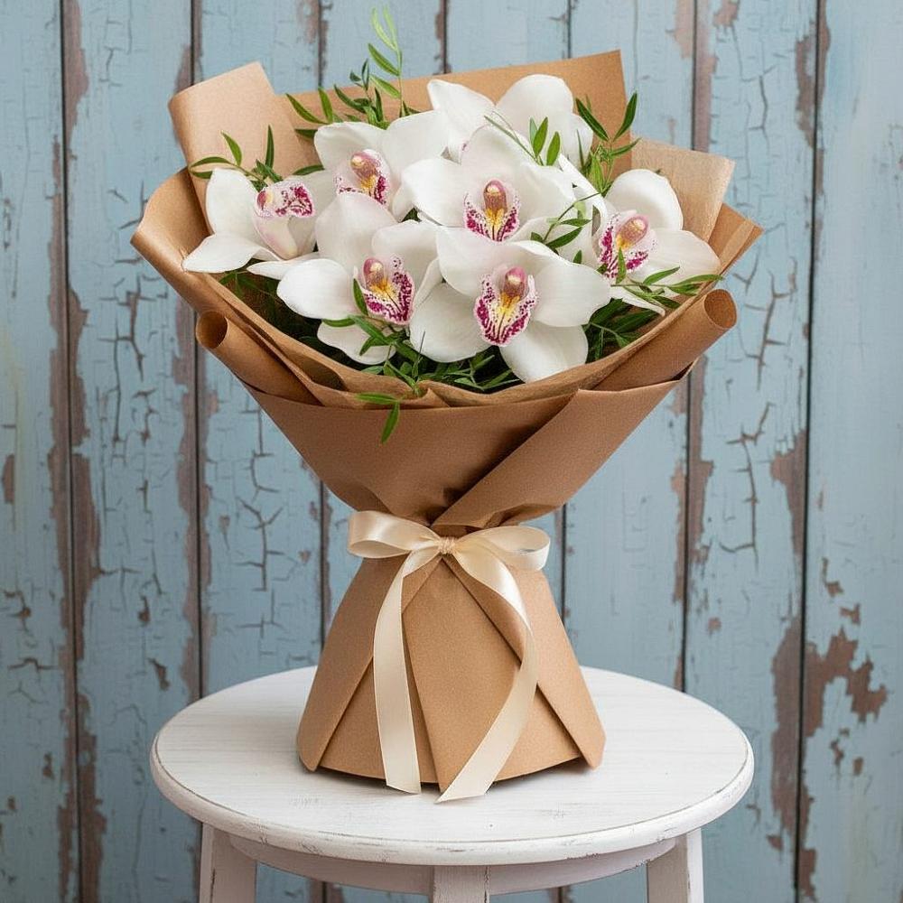 Букет цветов из: Орхидеи и Розы в Лукоянове