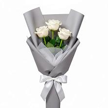 Букет 3 белые розы #REPLACE_PRED# Лукоянове