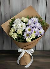 Букет цветов из:  Хризантемы и Розы в Лукоянове