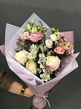 Букет цветов из:  Альстромерии, Розы и Лизиантусы #REPLACE_PRED# Лукоянове