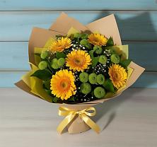 Букет цветов из:  Герберы и Хризантемы в Лукоянове
