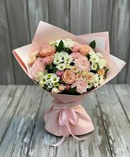 Букет цветов из:  Гвоздики, Розы и Хризантемы в Лукоянове