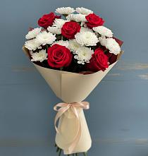 Букет цветов из:  Розы и Хризантемы в Лукоянове
