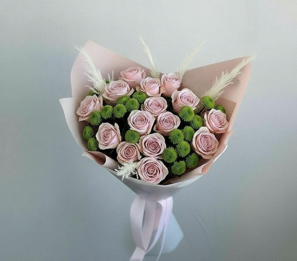 Букет цветов из: Розы и Хризантемы в Лукоянове