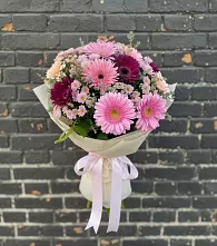 Букет цветов из:  Герберы и Хризантемы #REPLACE_PRED# Лукоянове