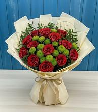 Букет цветов из:  Розы и Хризантемы в Лукоянове