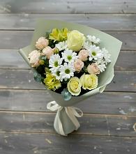 Букет цветов из:  Альстромерии, Розы и Хризантемы в Лукоянове