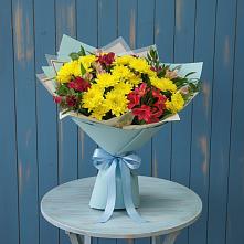 Букет цветов из:  Альстромерии и Хризантемы #REPLACE_PRED# Лукоянове