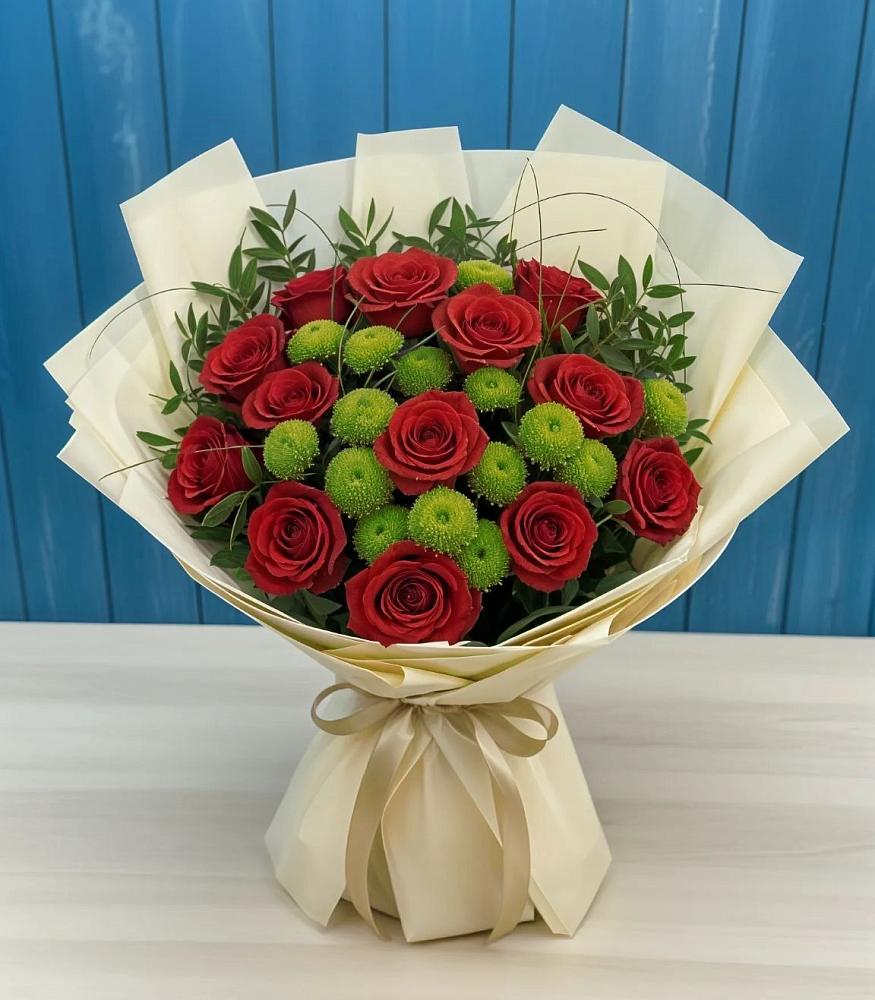 Букет цветов из: Розы и Хризантемы в Лукоянове