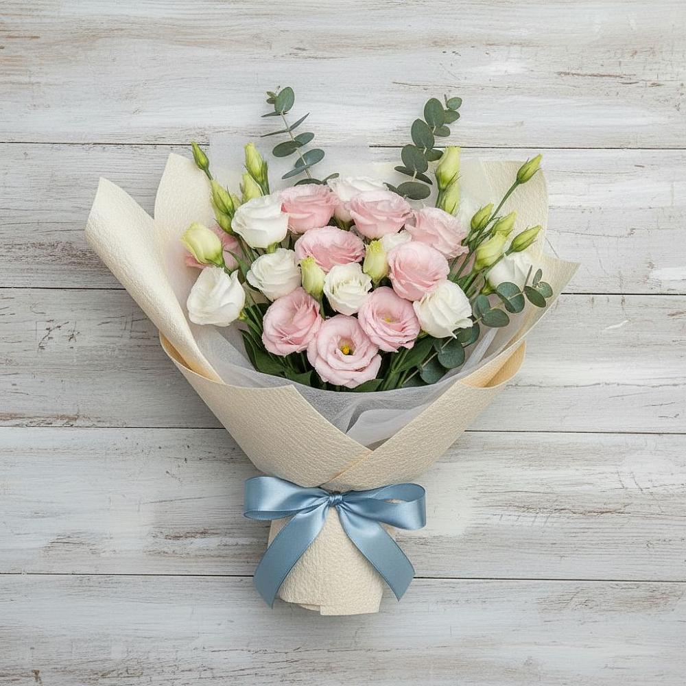 Букет цветов из: Лизиантусы в Лукоянове